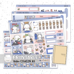 Afdrukbaar: A5 wekelijkse "Shop Sale" Hobonichi Cousin Page Planner Stickers Digitale Download, Sticker Kit, Briefpapier, Winkelen, Black Friday