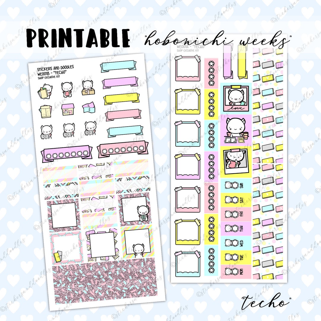 Printable Hobonichi Weeks Kit "techo" - Etsy