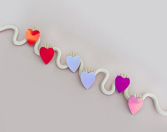 Heart leather earrings