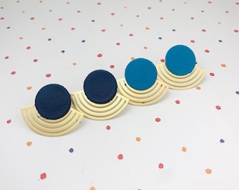 Geometric blue earrings