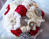 SALE!!! Brooch Bouquet, Red Brooch Bouquet, Bouquet,