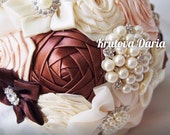 SALE!!! Chocolate Bouquet Brooch, CUSTOM Wedding Brooch Bouquet - to fit your style, budget & colors - plus lifetime guarantee