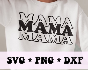 Mama SVG Font Retro Mama Sweatshirt SVG PNG Mama tshirt Mama Font Cut File Mama Font Digtial Download