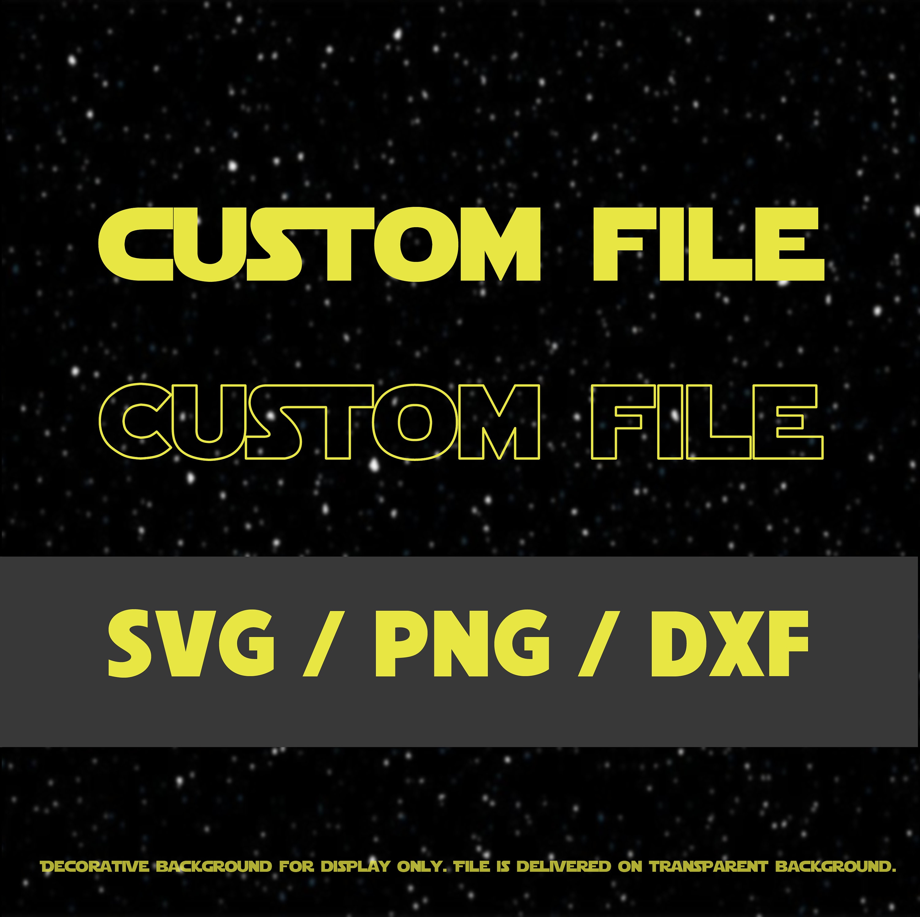 Custom Star War Font SVG PNG Custom Star Wars Digital File Etsy