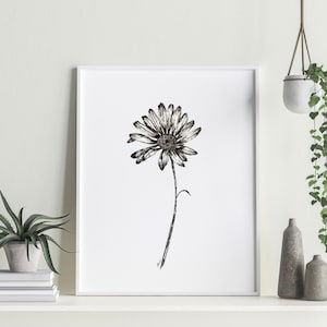 Birth Month Flower Print | INSTANT DOWNLOAD | Daisy flower | April flower | Wall Art | Wall Decor