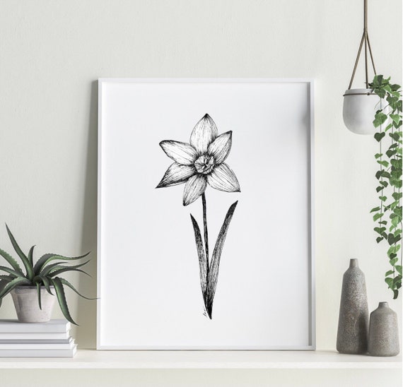 Narcissus paperwhite December Birth Month Flower Print - Etsy