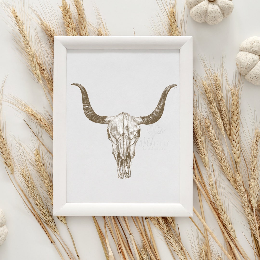 Skull Art Gold Skull Print Gold Skull Art Wall Decor Etsy