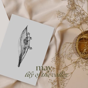 Birth Month Flower Print | Lily of the Valley flower | May flower | Floral Wall Art | Floral Wall Decor | Floral Print