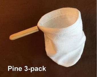 PINE 3-PACK “The world’s finest bolsitas” For Chorreadors (Costa Rican-style coffee makers) with choice of size and finish