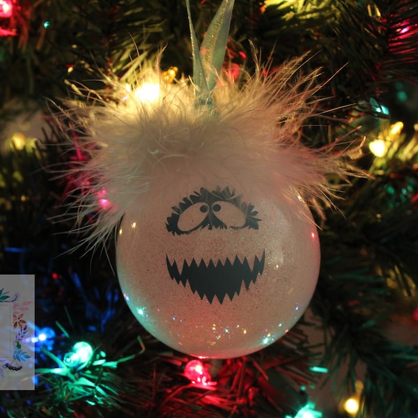 Abominable snowman ornament, holiday ornament, bumble, Christmas gift, custom made