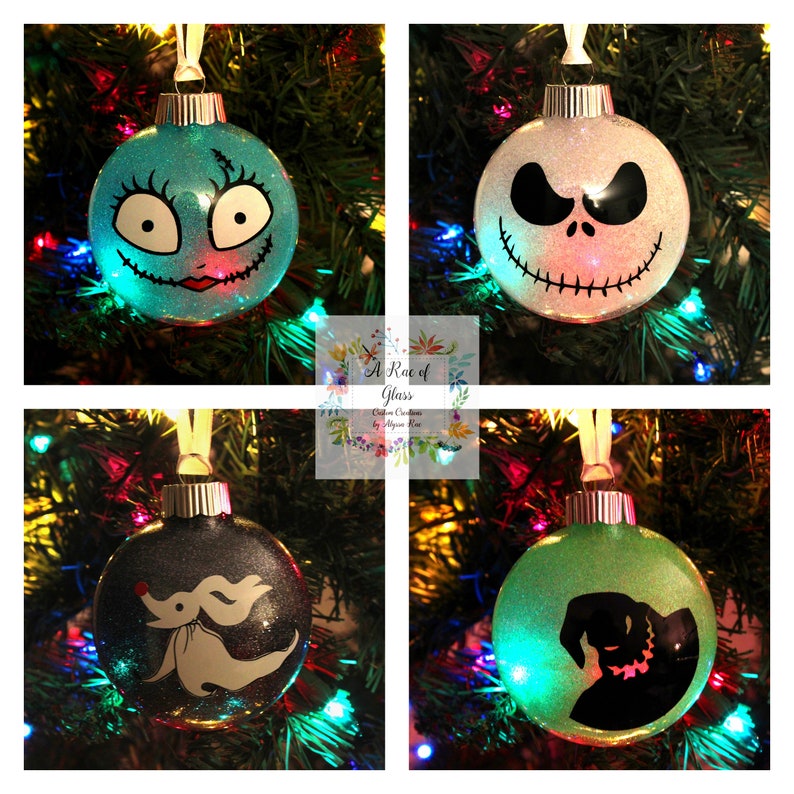 Jack and Sally ornaments Nightmare before Christmas ornaments Christmas ornament,