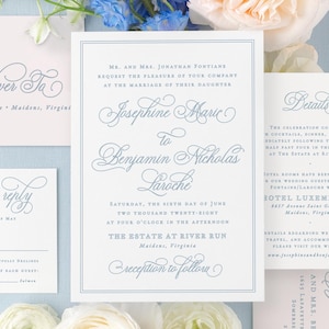 Classic Wedding Invitation Templates, Rococo Wedding Invitations Instant Download, Coquette Digital Wedding Invitation MPD1006