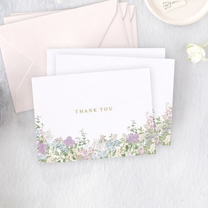 Floral Thank You Card Set, Elegant Thank You Cards, Baby Shower Thank You Cards, Thank You Cards Bridal Shower, Bridesmaid Thank You Card