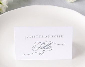 ESME | Classic Wedding Place Card, Calligraphy Escort Cards, Printed Name Cards Wedding, Elegant Wedding Place Cards