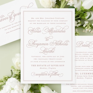 Sage Green Wedding Invitation Templates, Classic Wedding Invitations Instant Download, Regency Style Wedding Invite Printable MPD1005 image 12