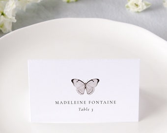 VICTORIA | Butterfly Place Card, Modern Wedding Escort Cards, Printed Place Cards, Name Cards Wedding