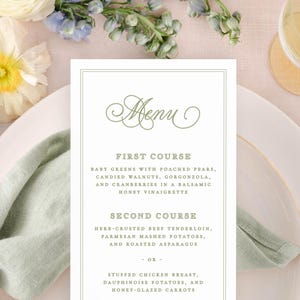 Elegant Wedding Menu Template Instant Download, Printable Wedding Menus Editable Template, Modern Wedding Menu, Simple Wedding Decor MPD1005