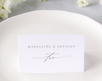 ELEONORE | Modern Wedding Place Card, Name Cards Wedding, Printed Escort Cards