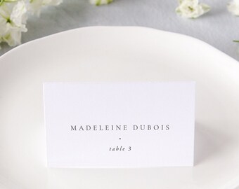 CELINE | Modern Wedding Place Cards, Printed Name Cards Wedding, Floral Escort Cards, Classic Wedding Place Card