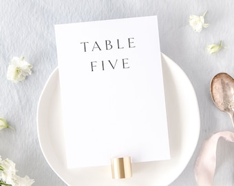 COSETTE | Modern Wedding Table Numbers, Printed Table Numbers Wedding, Classic Wedding Table Decor, Minimalist Wedding Signs