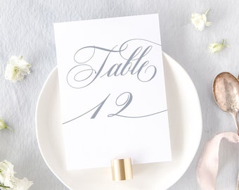 ESME | Classic Wedding Table Numbers, Printed Table Numbers Wedding, Calligraphy Table Number, Elegant Wedding Decor, Wedding Signs