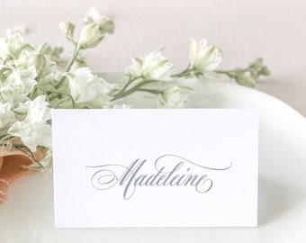 EMMELINE | Elegant Wedding Place Cards, Calligraphy Escort Cards, Printed Wedding Place Card, Name Cards Wedding