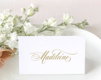 EMMELINE | Elegant Wedding Place Cards, Calligraphy Escort Cards, Printed Wedding Place Card, Name Cards Wedding