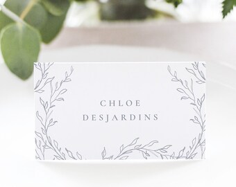 GISELLE | Floral Wedding Place Cards, Printed Escort Cards, Elegant Wedding Place Card, Name Cards Wedding