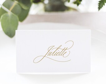 ANNELISE | Elegant Wedding Place Cards, Calligraphy Escort Cards, Floral Wedding Place Card, Name Cards Wedding