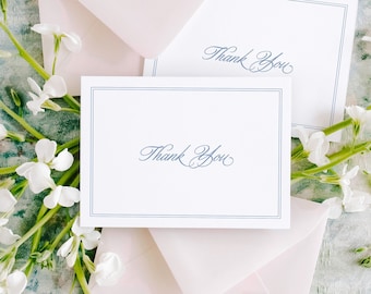 Classic Thank You Cards, Printed Thank You Card Set, Thank You Cards Bridal Shower, Bridesmaid Thank You Card, Baby Shower Thank You Cards