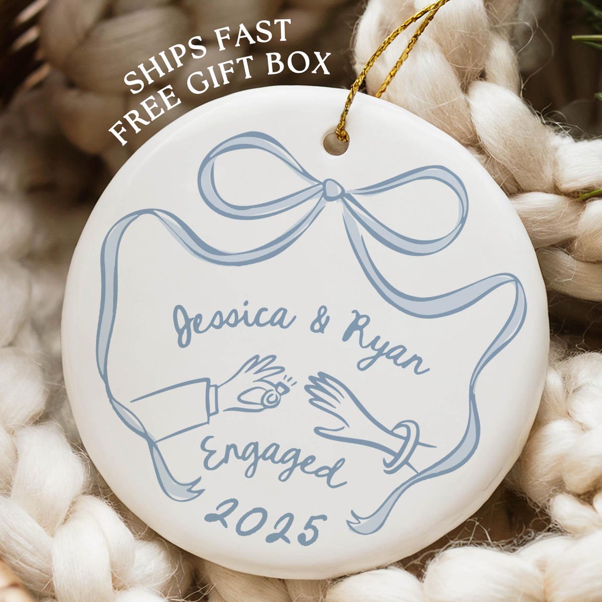 First Christmas Engaged Ornament, Personalized Engagement Gift for Couples, Custom Engagement Christmas Keepsake, Engaged Christmas Ornament - Etsy