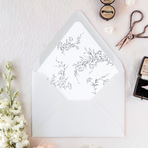 Lined Envelopes for Wedding Invitations Wedding Envelopes Etsy