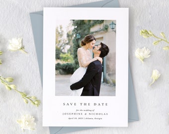 JOSEPHINE | Modern Save the Dates, Elegant Wedding Save the Date Cards, Save the Date Card for Fall Wedding, Classic Save Our Date