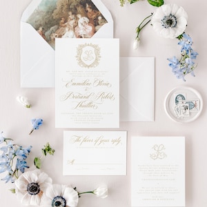 Fine Art Wedding Invitation Envelopes, Lined Envelopes for Elegant Wedding Invitations, French Art Envelope Liners, Set of 10, French Fete image 6