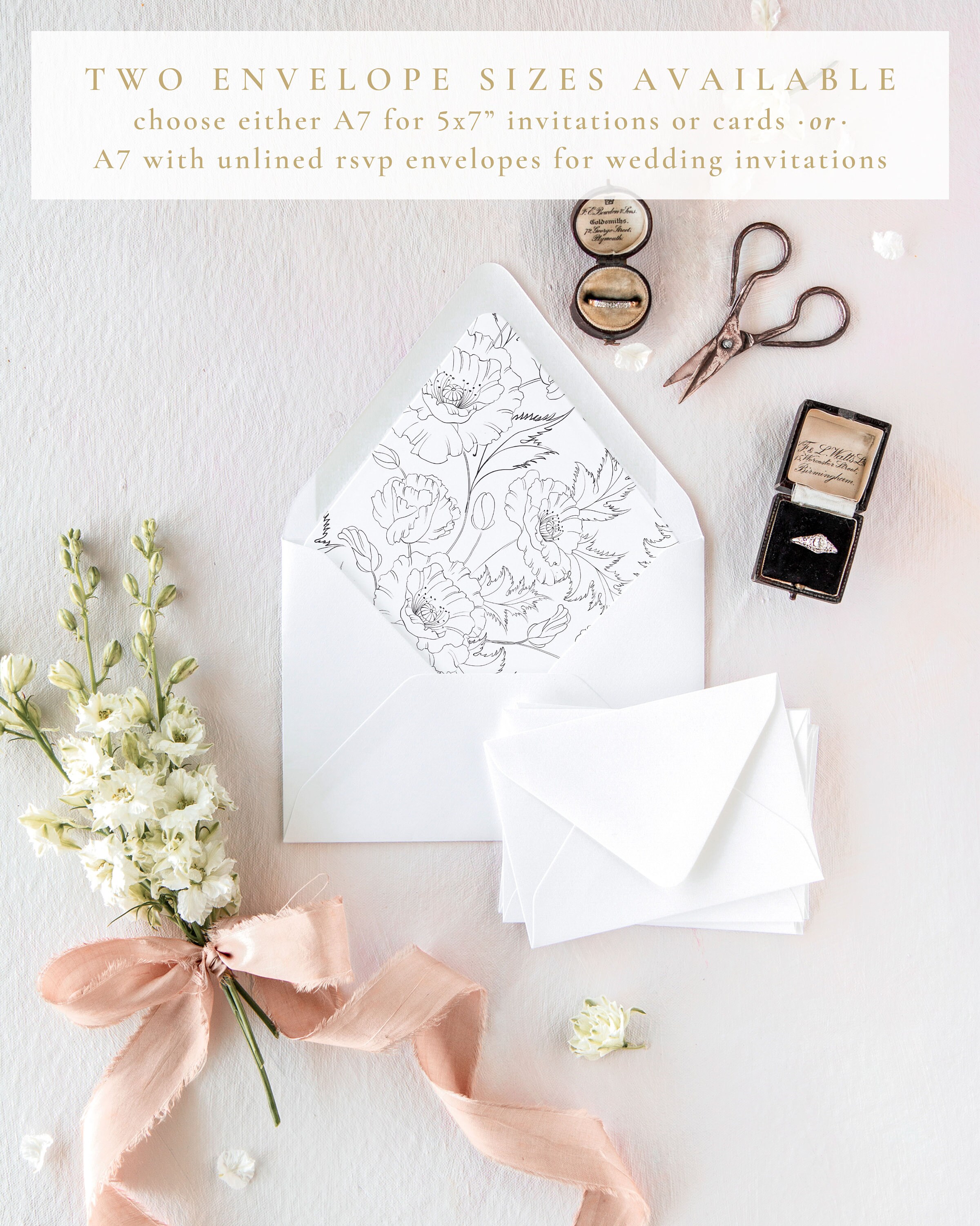 15 Beautiful Wedding Envelope Liner Ideas