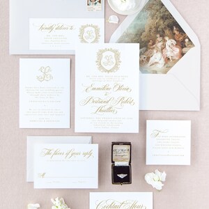 Fine Art Wedding Invitation Envelopes, Lined Envelopes for Elegant Wedding Invitations, French Art Envelope Liners, Set of 10, French Fete image 7