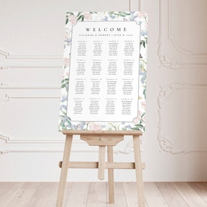 VIVIENNE Butterfly Wedding Seating Chart, Floral Wedding Table Plan, Printable Wedding Signs, Wedding Seating Plan, Seating Chart Wedding image 2