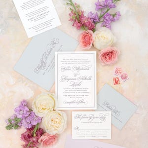 Sage Green Wedding Invitation Templates, Classic Wedding Invitations Instant Download, Regency Style Wedding Invite Printable MPD1005 image 11
