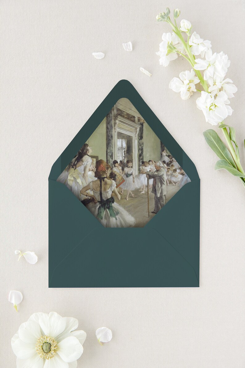 Degas the Ballet Class Wedding Envelopes Lined Envelopes With Etsy