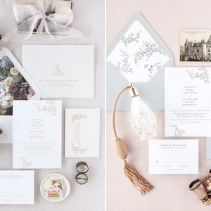 COSETTE Elegant Wedding Invitations, Romantic Wedding Invitation Suite, Luxury Wedding Invitation image 6