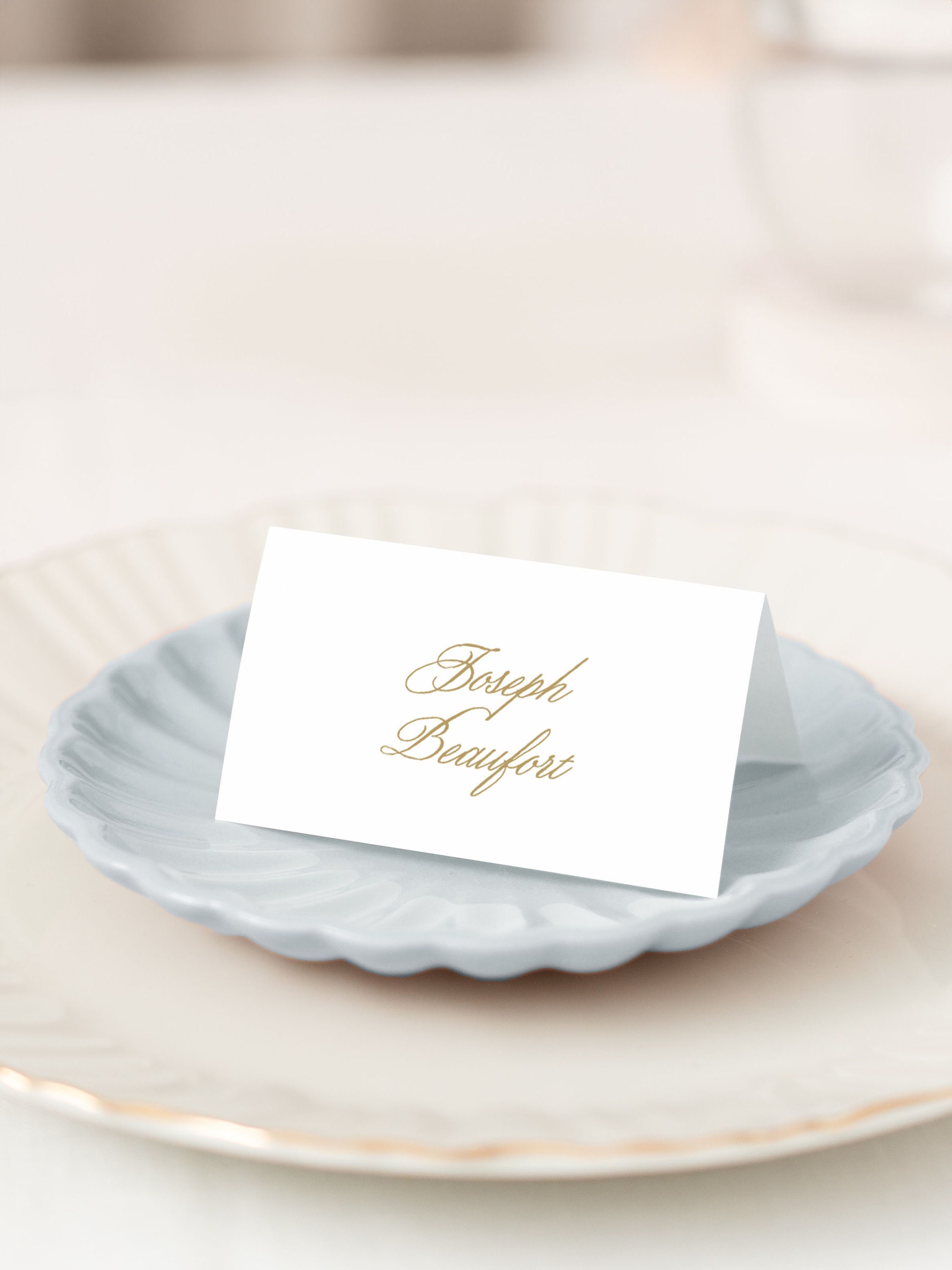 Classic Wedding Place Card, Printed Place Cards Wedding, Elegant Wedding Table Decor, Traditional Wedding Decor for Reception | LYDIA