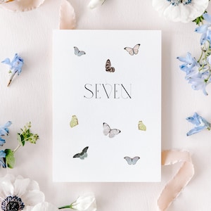 Butterfly Wedding Table Numbers, Modern Table Number, Garden Wedding Decor, Floral Wedding Signs, Printed Table Numbers Wedding | VICTORIA image 5