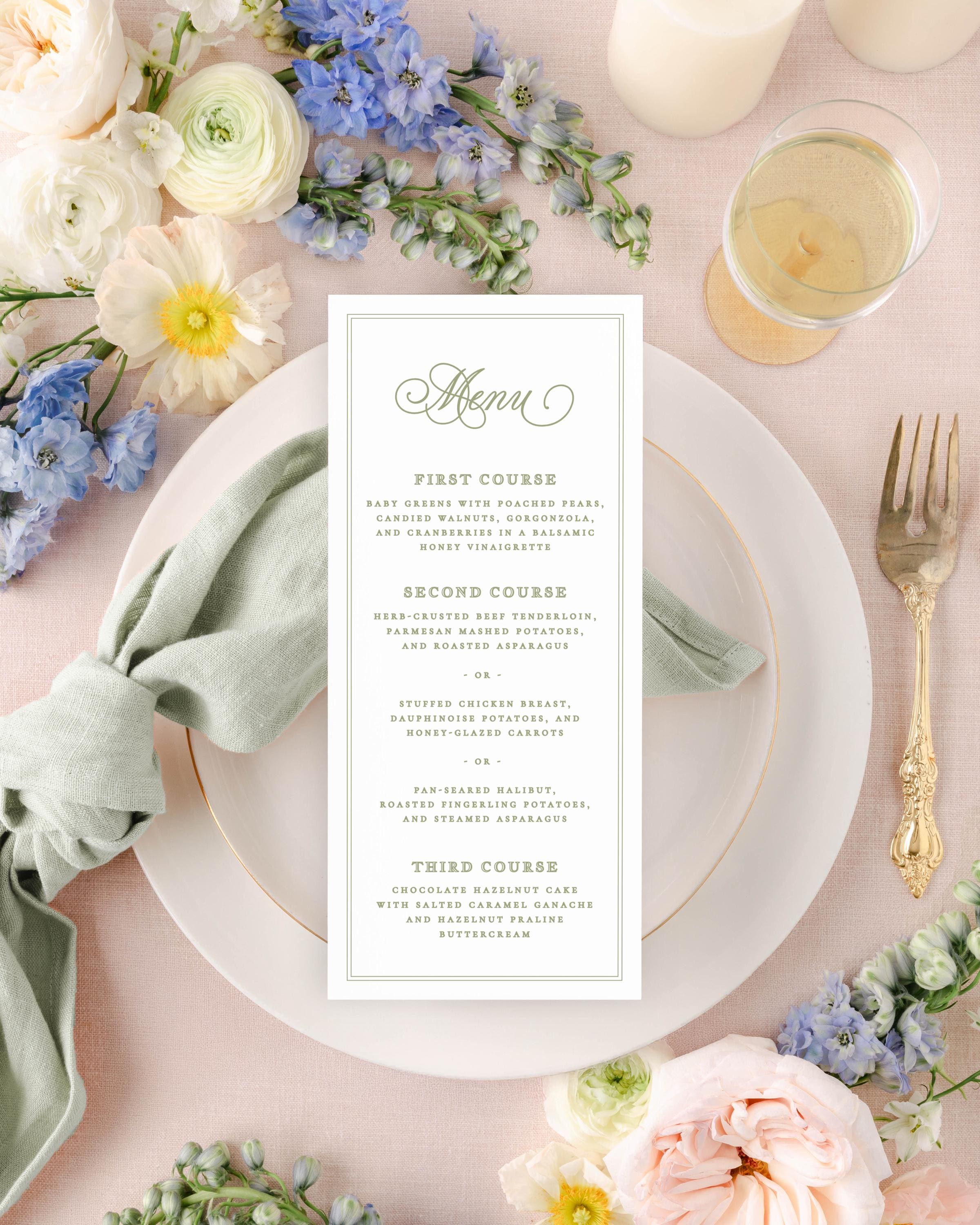 Elegant Wedding Menu Template Instant Download, Printable Wedding Menus Editable Template, Modern Wedding Menu, Simple Wedding Decor MPD1005
