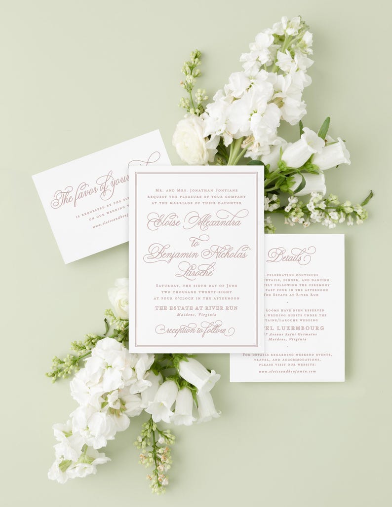 Sage Green Wedding Invitation Templates, Classic Wedding Invitations Instant Download, Regency Style Wedding Invite Printable MPD1005 image 12