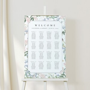 VIVIENNE Butterfly Wedding Seating Chart, Floral Wedding Table Plan, Printable Wedding Signs, Wedding Seating Plan, Seating Chart Wedding image 5