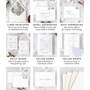 Wildflower Wedding Invitation, Pink and Blue Floral Wedding Invitations, Floral Invitation Wedding, Romantic Wedding Invites | ISABELLE image 10