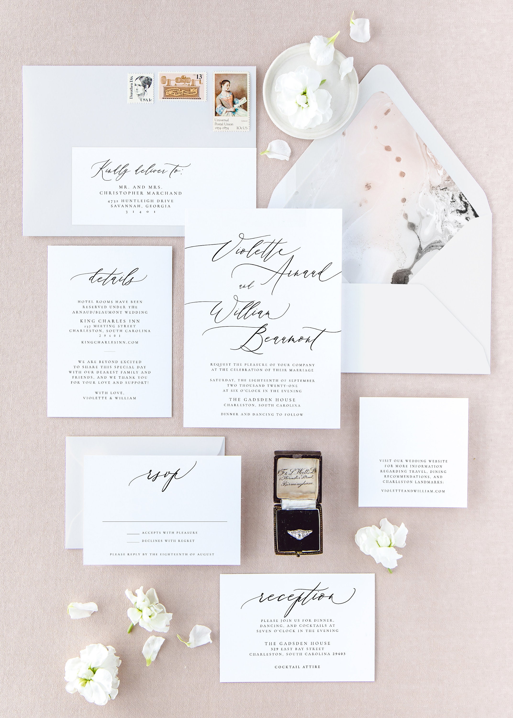 Paper Invitations Custom Personalized name Return Address Labels for