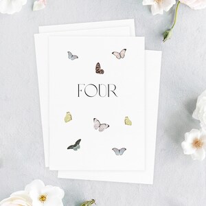 Butterfly Wedding Table Numbers, Modern Table Number, Garden Wedding Decor, Floral Wedding Signs, Printed Table Numbers Wedding | VICTORIA image 6