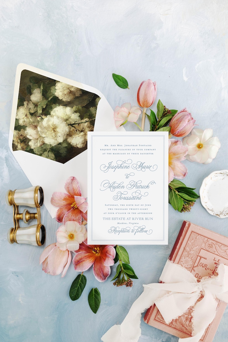 Ivory Floral Envelope Liner Template Instant Download, Digital Download ...