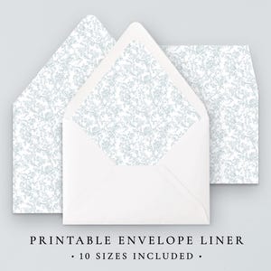 Blue Chinoiserie Envelope Liner Template Digital Download, Printable Envelope Liners Instant Download, Grandmillennial Wedding Template